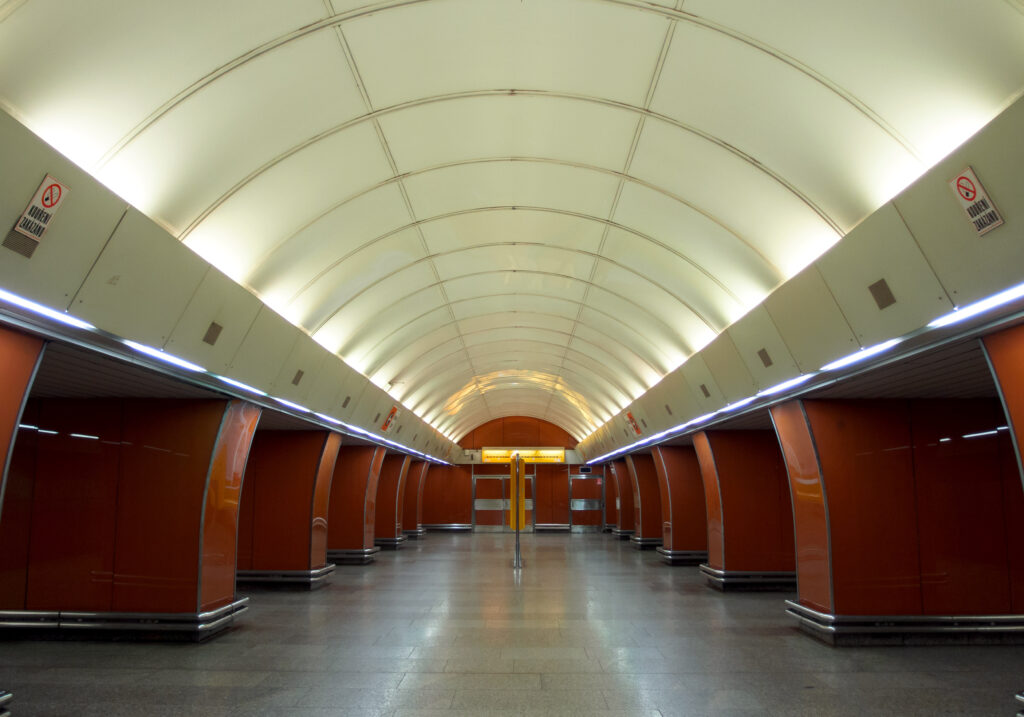 Prague Metro Station Interior