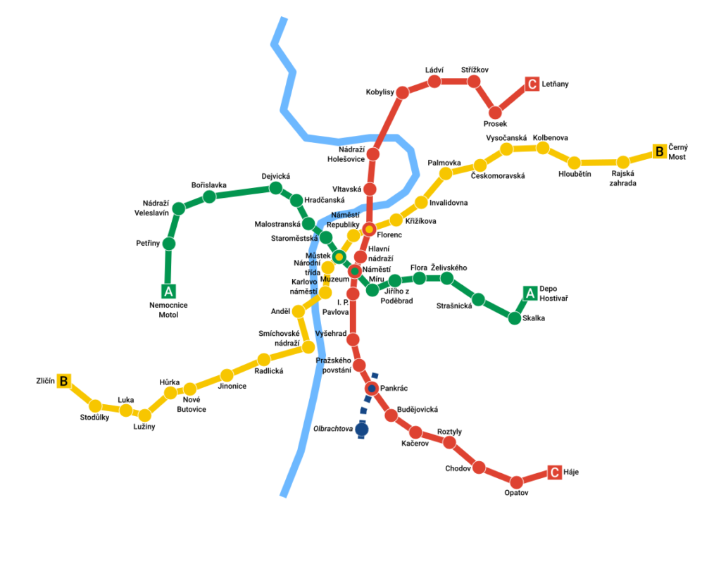 Prague Metro Plan 