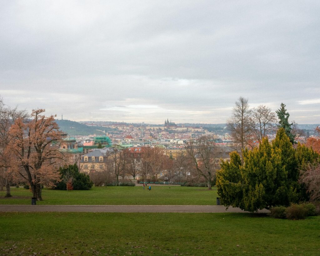Letna Park viewpoint in Prague near Hradcanska metro station