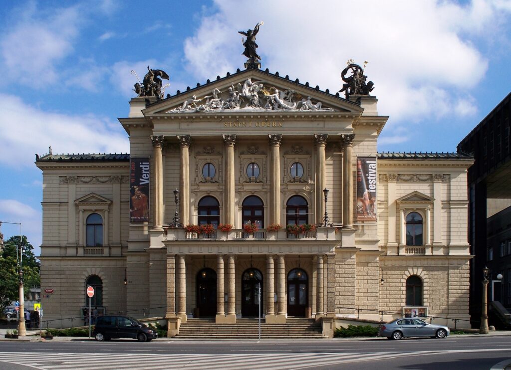 Prague State Opera historic opera house near Muzeum metro station in Prague