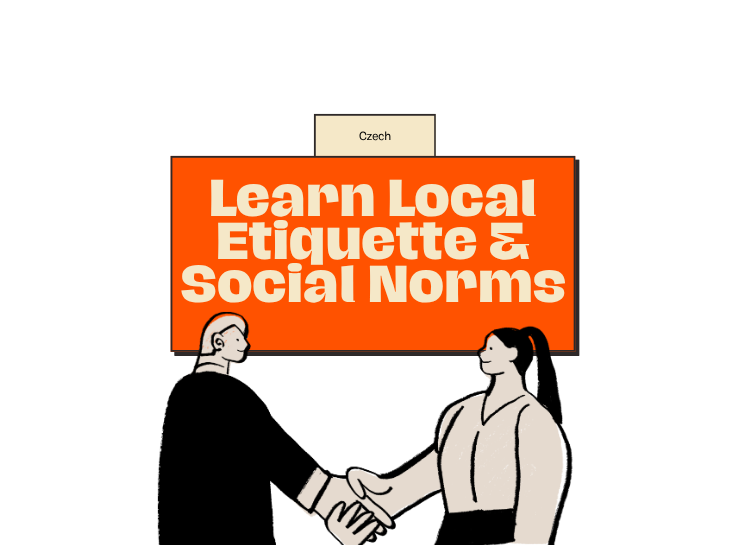 Local Etiquette in Prague showing social norms, greetings, and respectful behavior for travelers