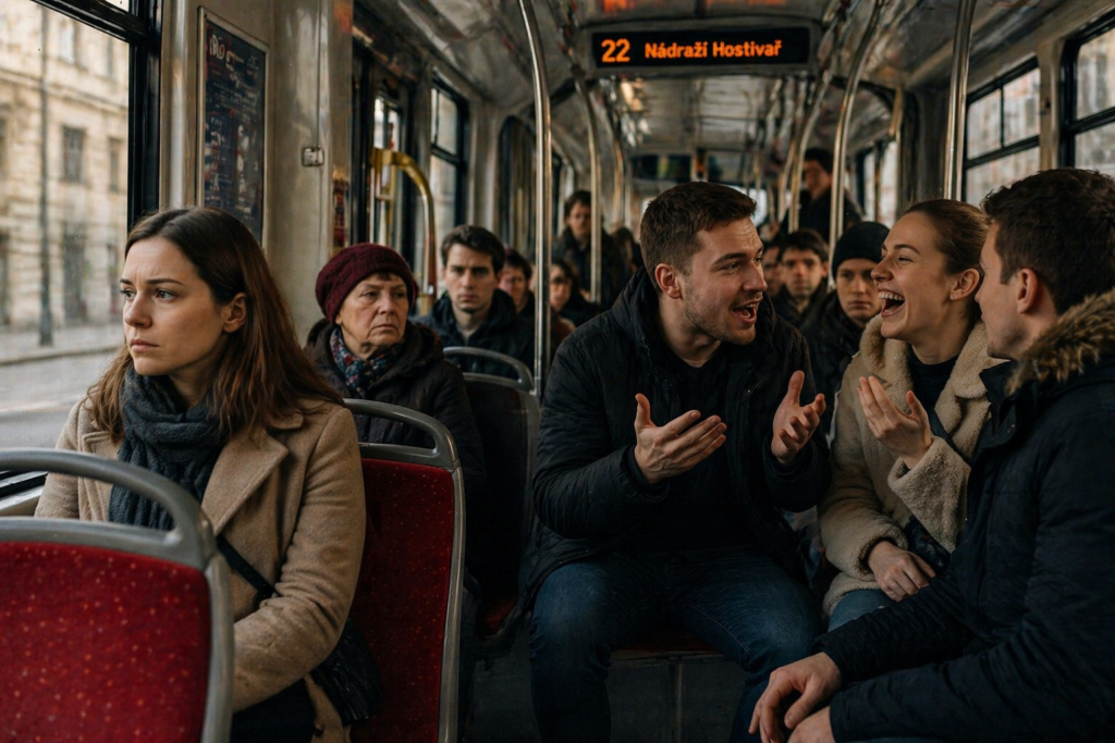 Speaking loudly on public transport in Prague can feel disruptive, keeping your voice low helps you blend in with local culture.