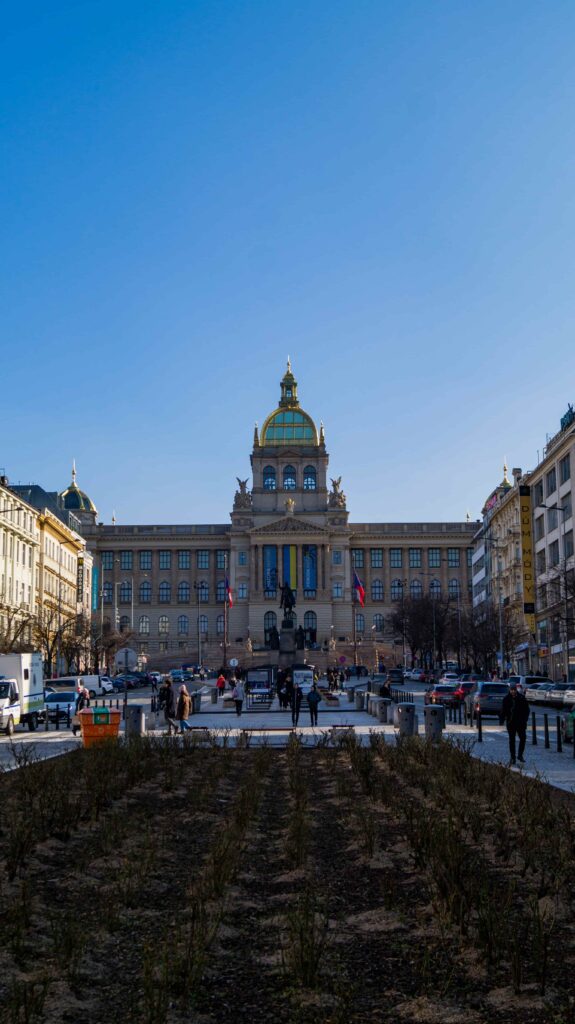 Prague Museums view featuring the historic National Museum building in Prague