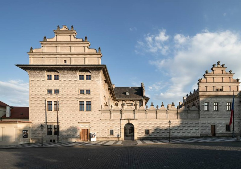 Schwarzenberg Palace in Prague, one of the best palaces in Prague known for its Renaissance sgraffito facade