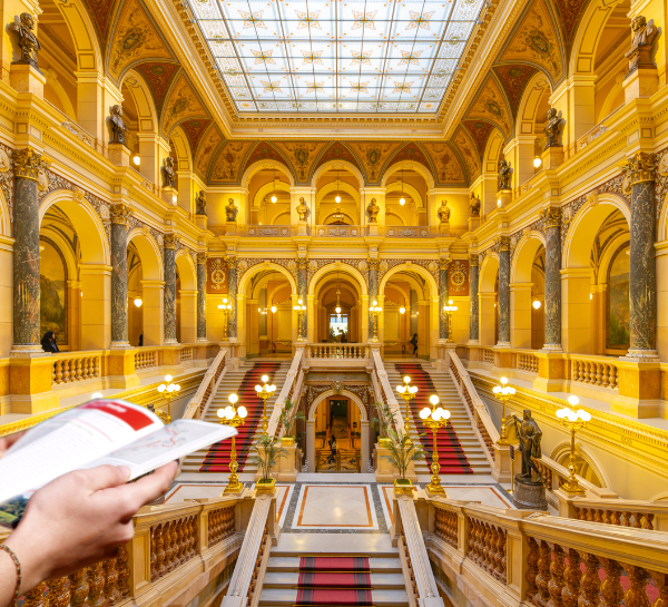 Interior of the National Museum, one of the unusual museums in Prague