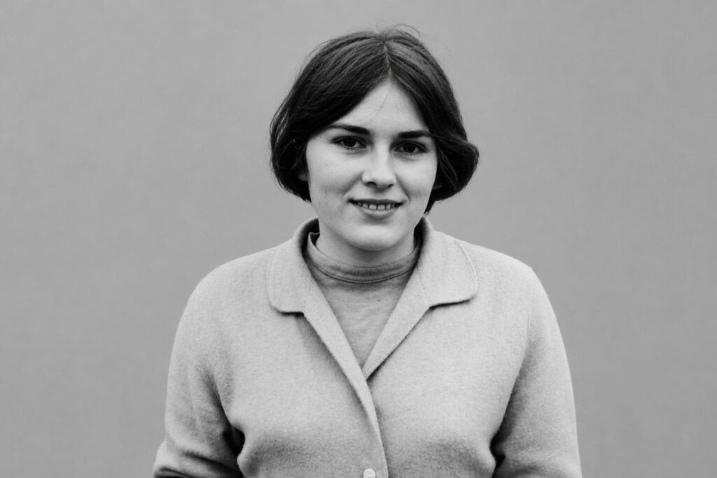 Portrait of Olga Hepnarová, who carried out the 1973 truck attack at Strossmayerovo náměstí tram stop in Prague.