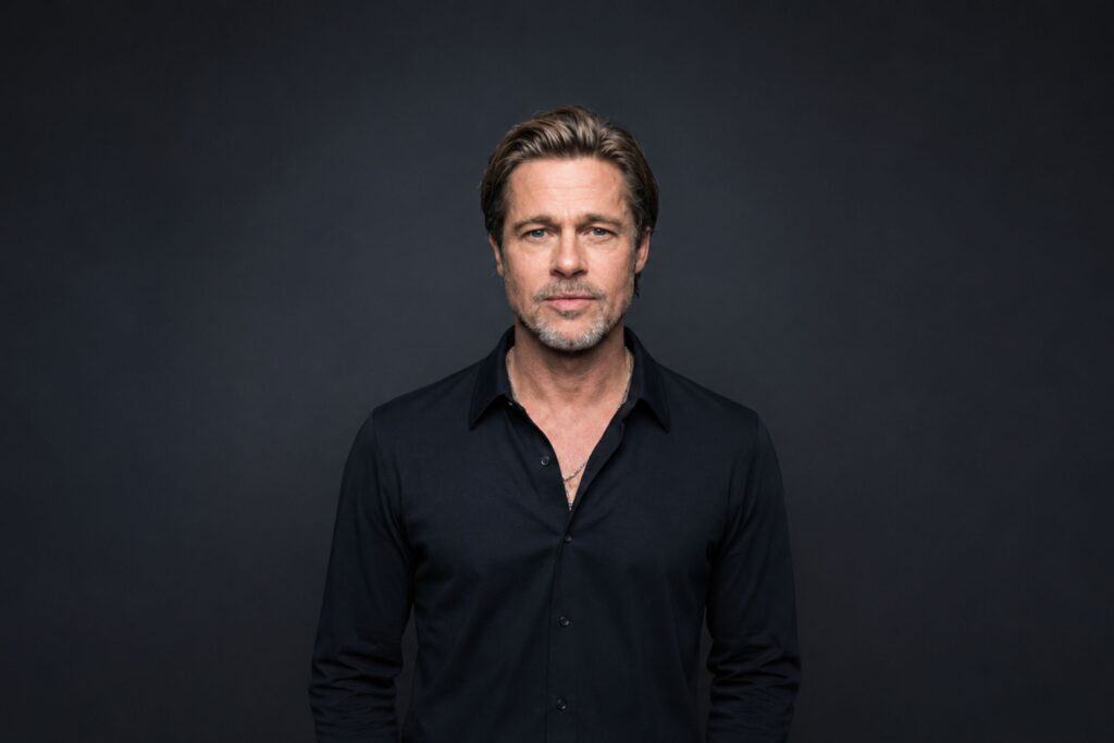 Famous People in Prague: Portrait of actor Brad Pitt, who filmed scenes for Interview with the Vampire in Prague