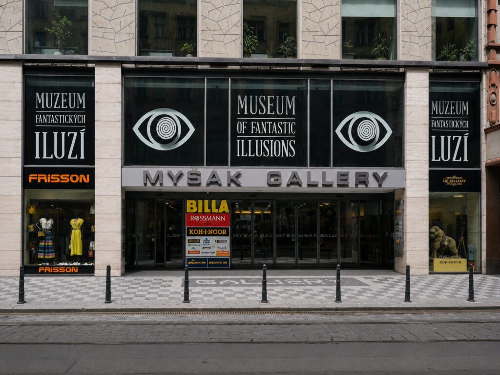 Unusual Museums in Prague - exterior of the Museum of Fantastic Illusions in Prague city center