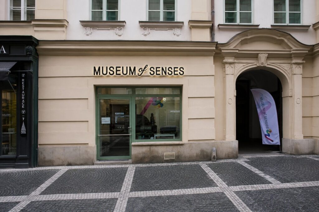 Unusual Museums in Prague - entrance to the Museum of Senses in Prague city center