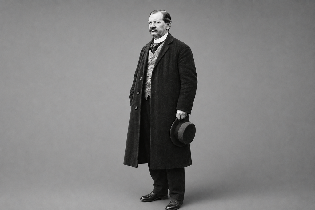 Ferda Mestek in a vintage black and white portrait