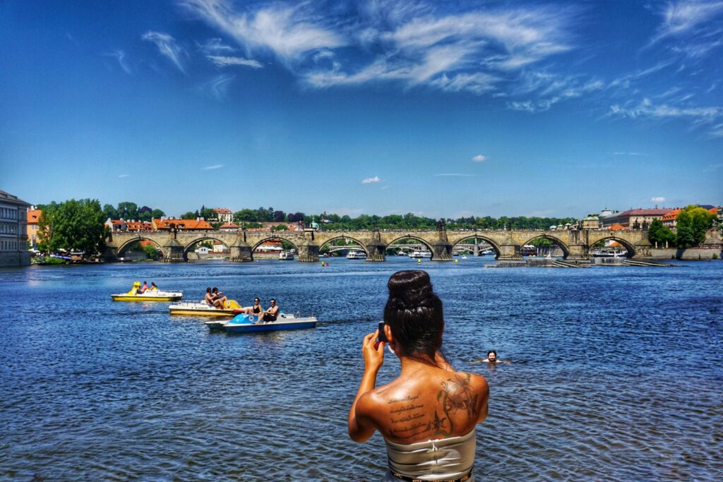 Water Activities in Prague on the Vltava River with Charles Bridge