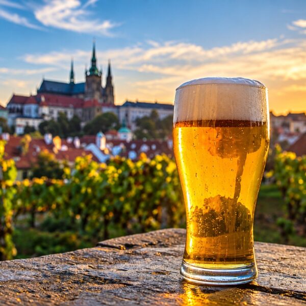 Prague food & beer experiences with Czech beer and Prague city views