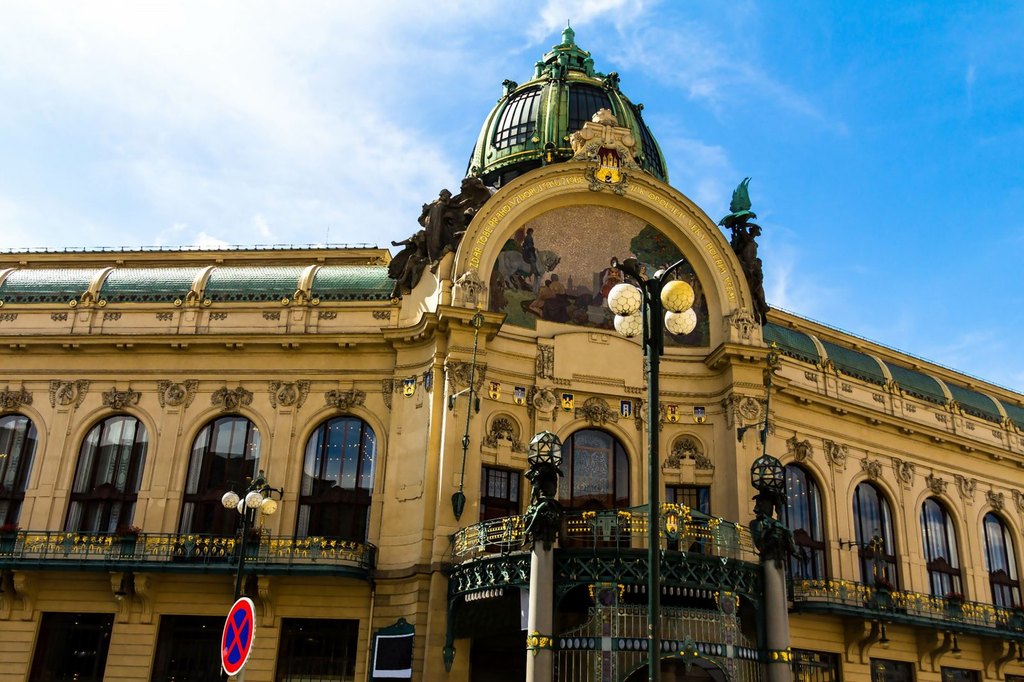 Art Nouveau Municipal House in Prague for Prague themed walks